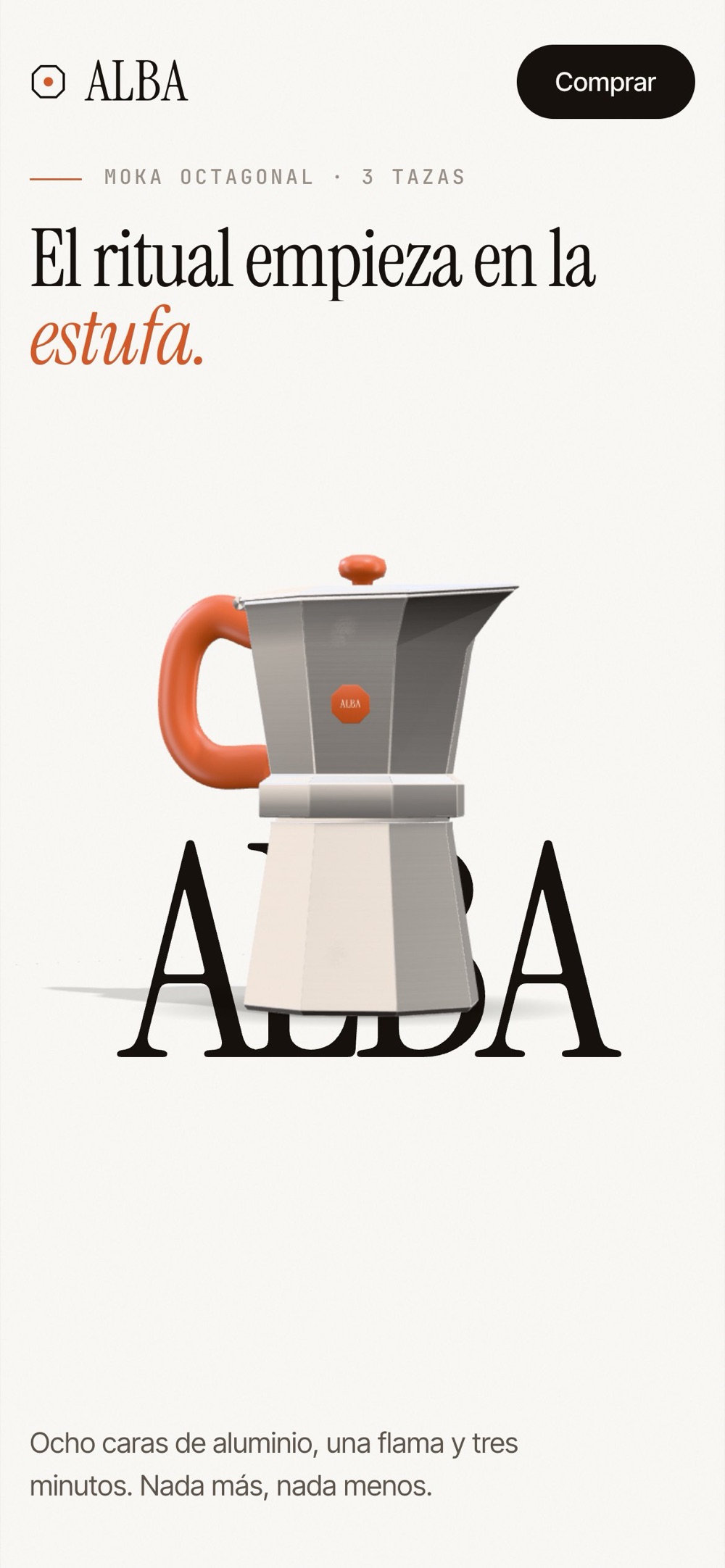 Portada de ALBA en el celular.