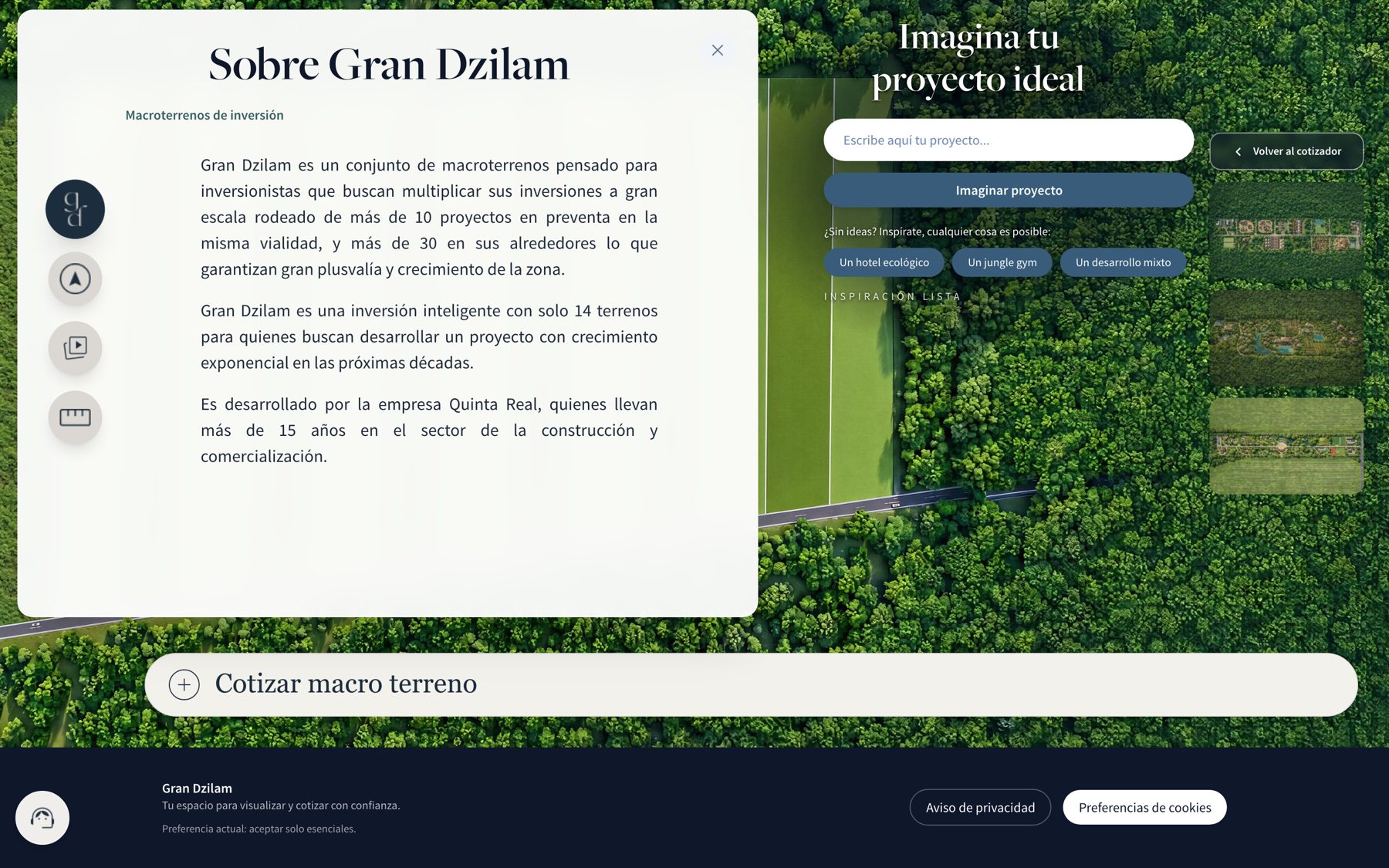 Panel «Sobre Gran Dzilam»: macroterrenos de inversión.