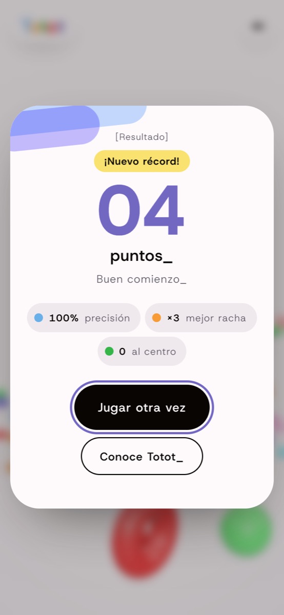 Resultados en el celular.